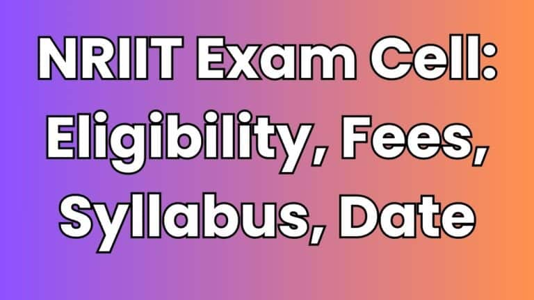 NRIIT Exam Cell