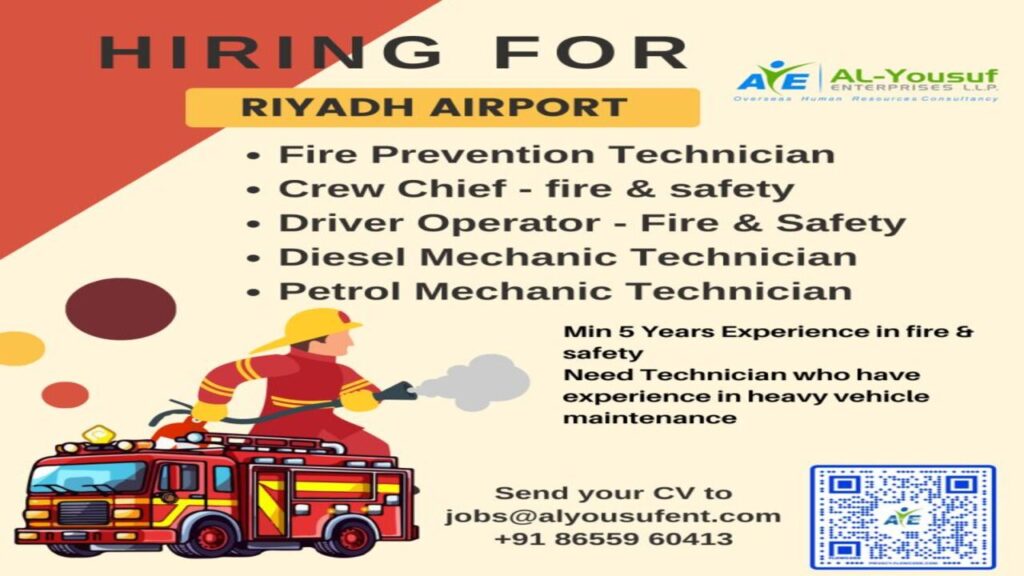 Urgent Requirement for Riyadh Airport
