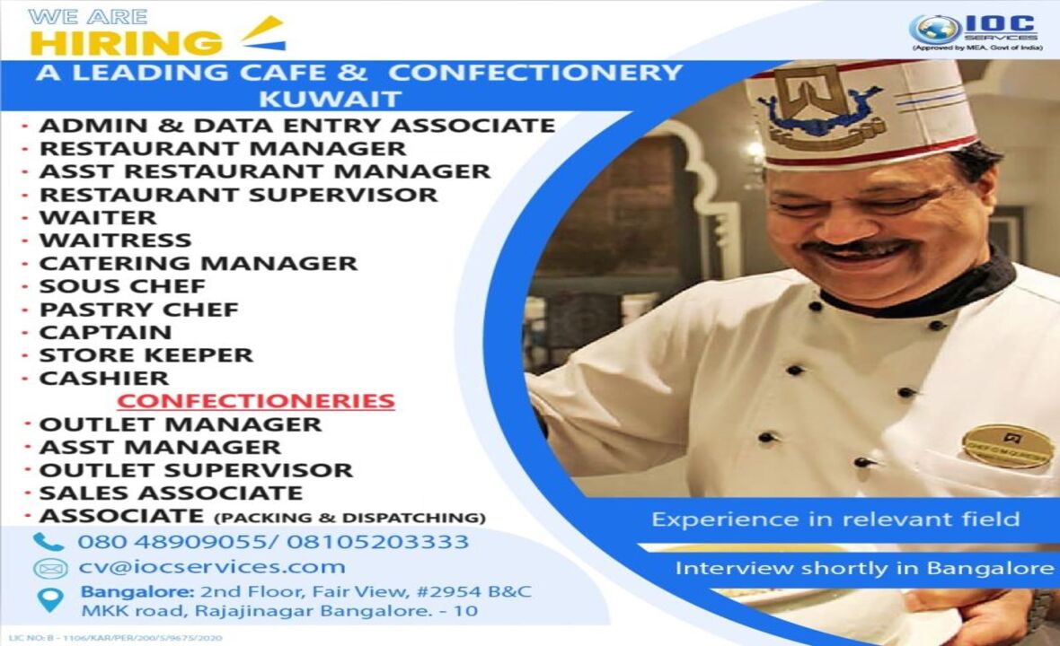 Career Opportunities at a Leading Cafe and Confectionery in Kuwait