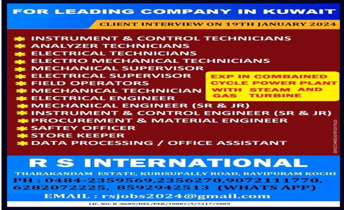 Job Opportunities with a Leading Company in Kuwait