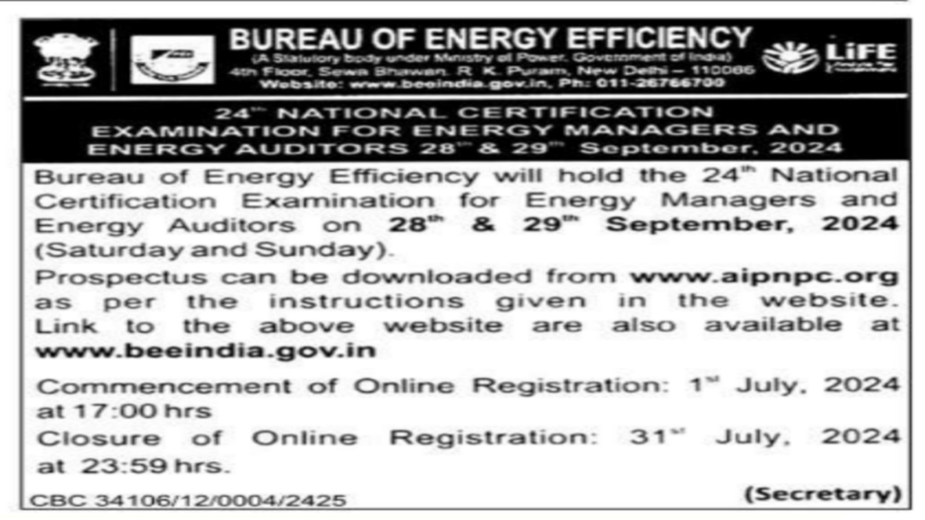 Become a Certified Energy Expert 24th National Certification Examination